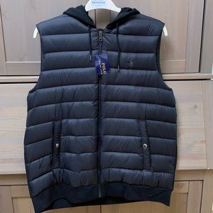Men’s Polo Ralph Lauren Hooded Vest-Large-New